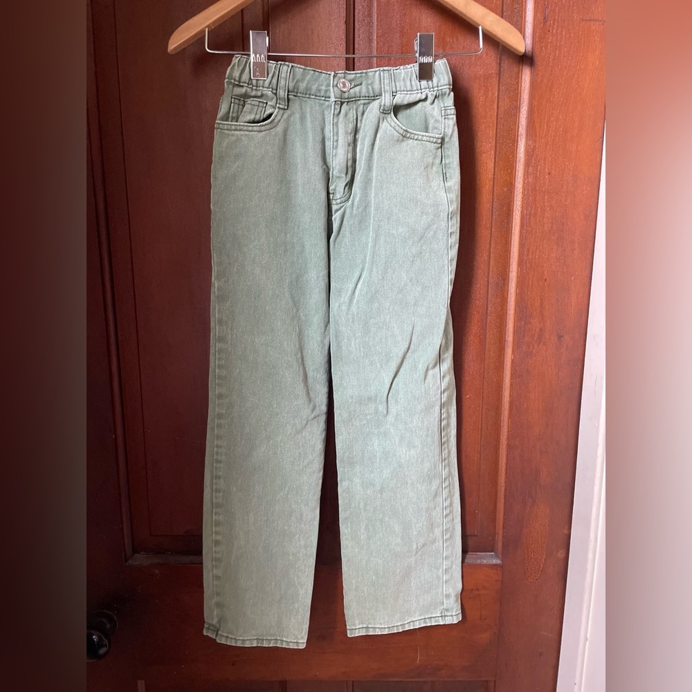 Shein girls size 9 green denim jeans